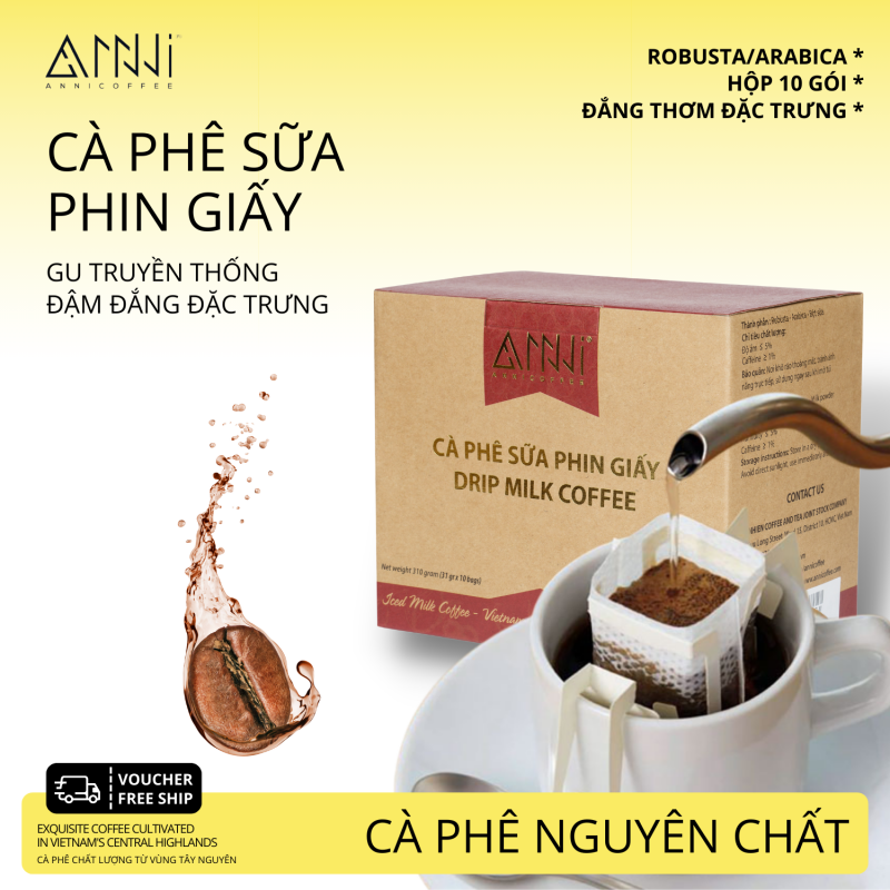 Cà phê sữa phin giấy 